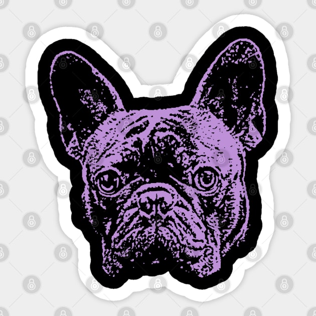 Lilac French Bulldog Sticker by childofthecorn